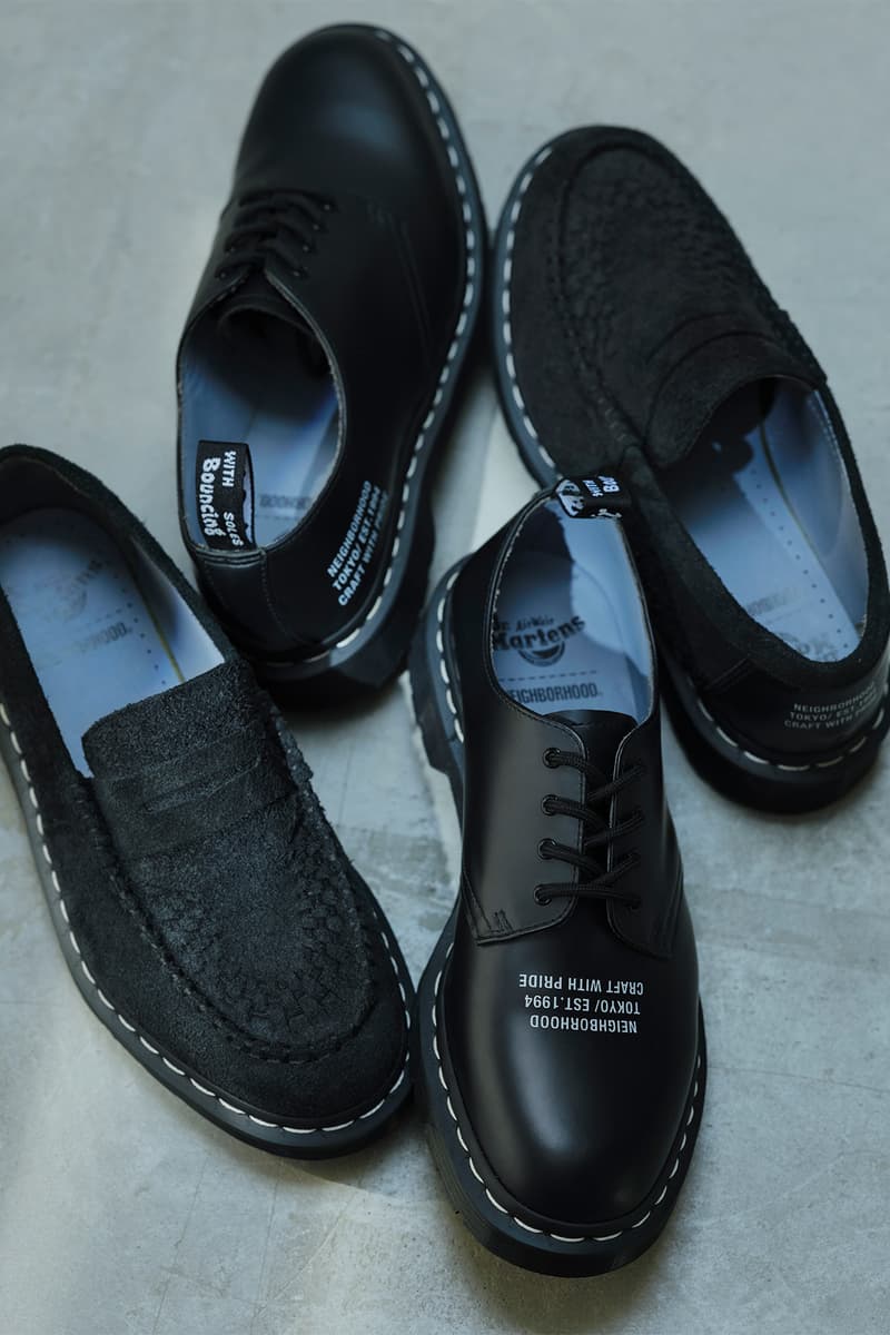 ネイバーフッドとドクターマーチンが約3年ぶりのコラボレーションを発表 NEIGHBORHOOD x Dr. Martens SMITHS 4 hole PENTON LOAFER release info